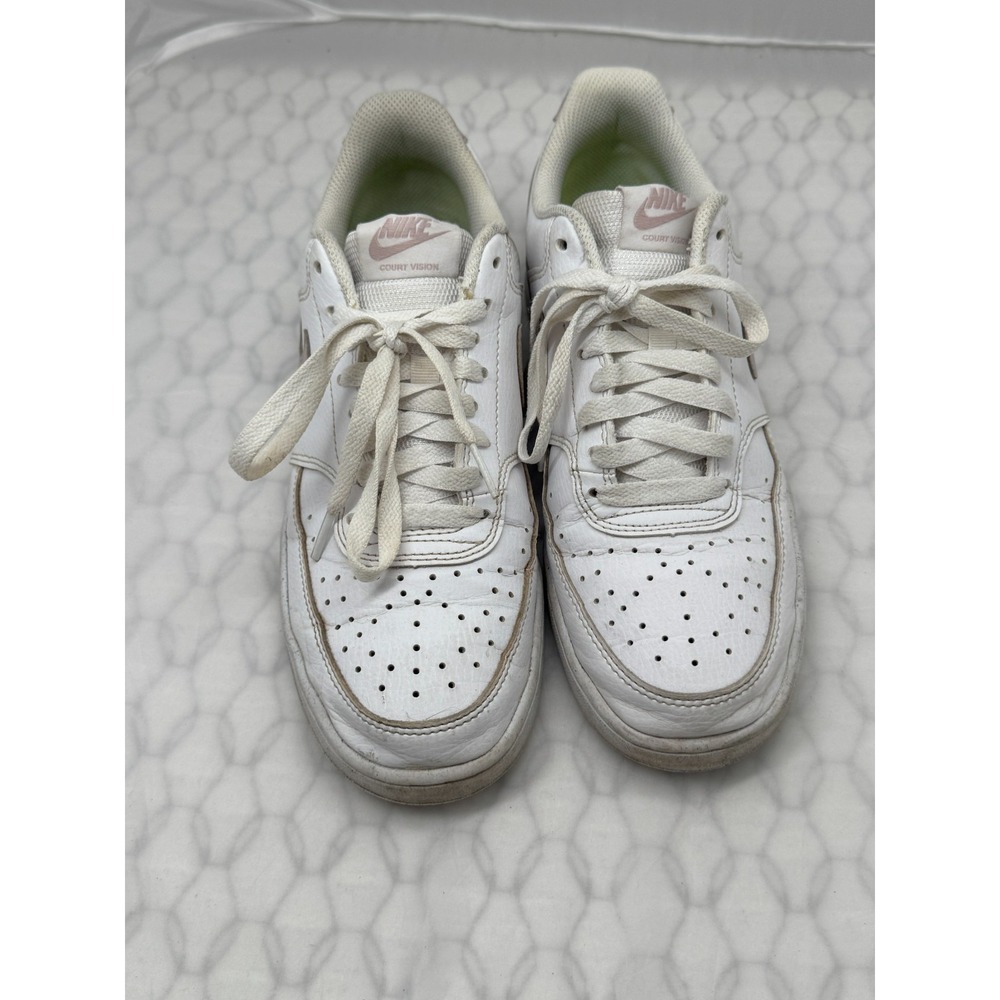 Nike Court Vision Low DH3158-109 Sneakers Womens US 9 White Pink Casual Shoes